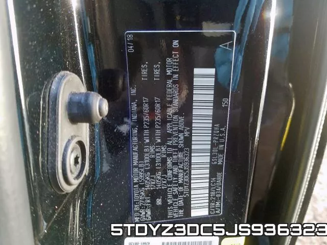 5TDYZ3DC5JS936323 фото 2