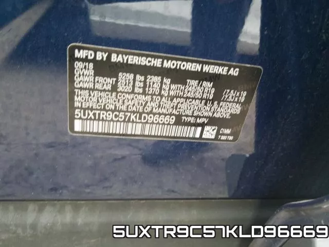 5UXTR9C57KLD96669 фото 2