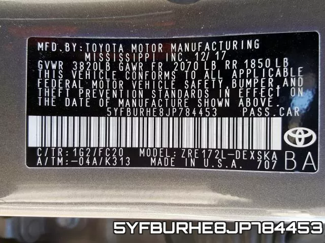 5YFBURHE8JP784453 фото 2