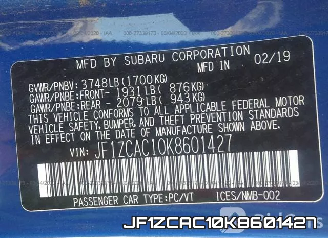 JF1ZCAC10K8601427 фото 10