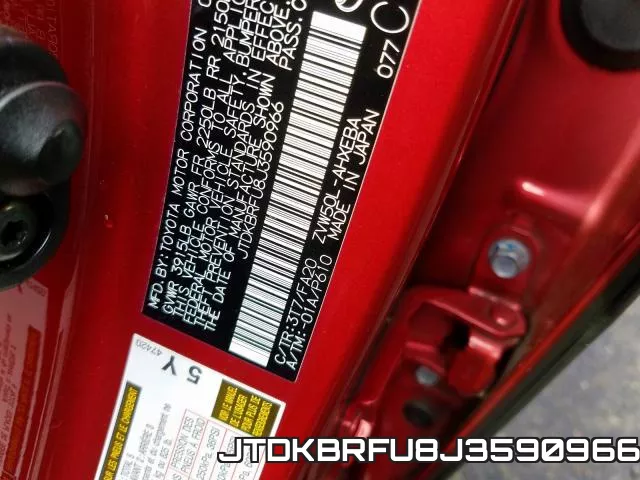 JTDKBRFU8J3590966 фото 2