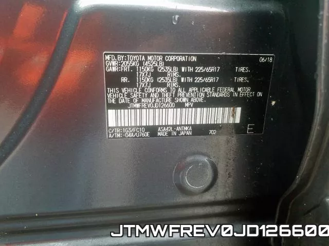 JTMWFREV0JD126600 фото 2