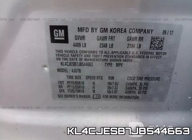 KL4CJESB7JB544663 фото 8