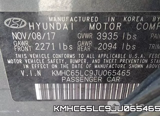 KMHC65LC9JU065465 фото 6