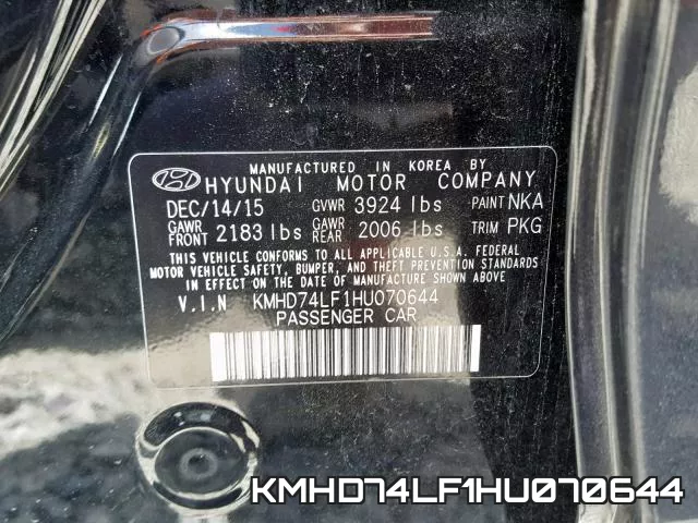 KMHD74LF1HU070644 фото 2