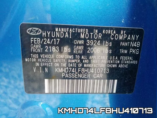 KMHD74LF8HU410713 фото 2