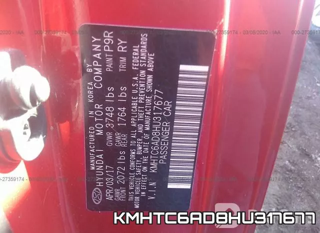KMHTC6AD8HU317677 фото 6