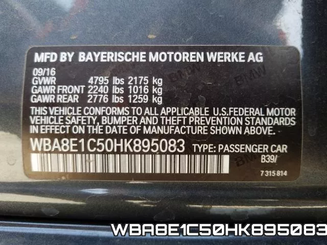 WBA8E1C50HK895083 фото 2