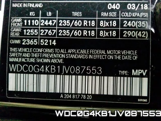 WDC0G4KB1JV087553 фото 2