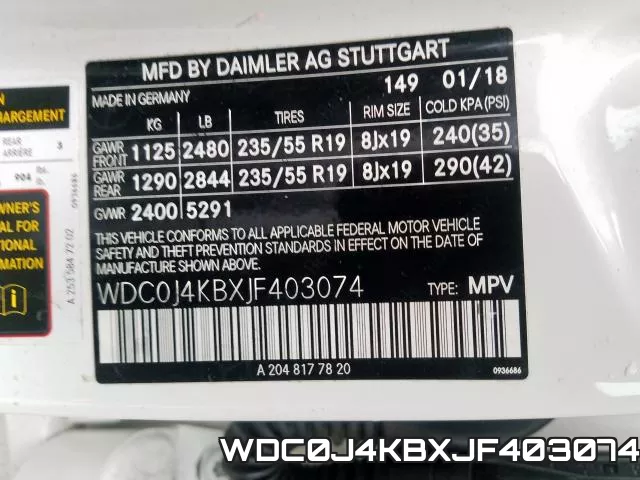 WDC0J4KBXJF403074 фото 2