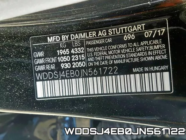WDDSJ4EB0JN561722 фото 2
