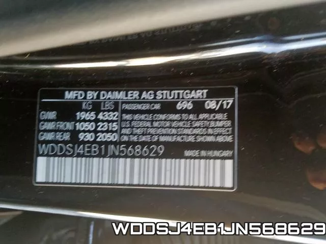 WDDSJ4EB1JN568629 фото 2