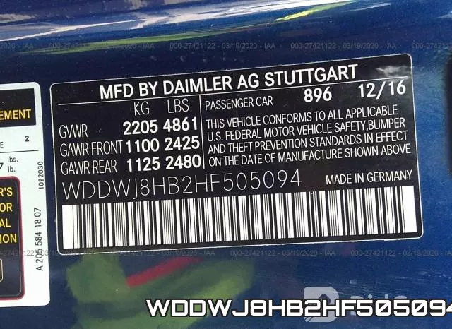 WDDWJ8HB2HF505094 фото 10