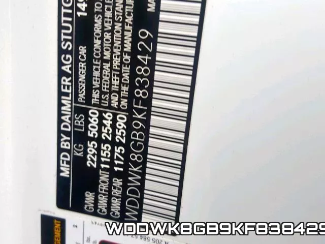 WDDWK8GB9KF838429 фото 2