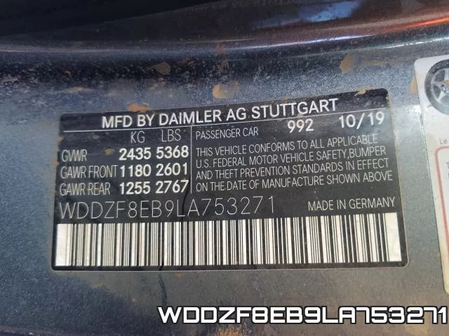 WDDZF8EB9LA753271 фото 2