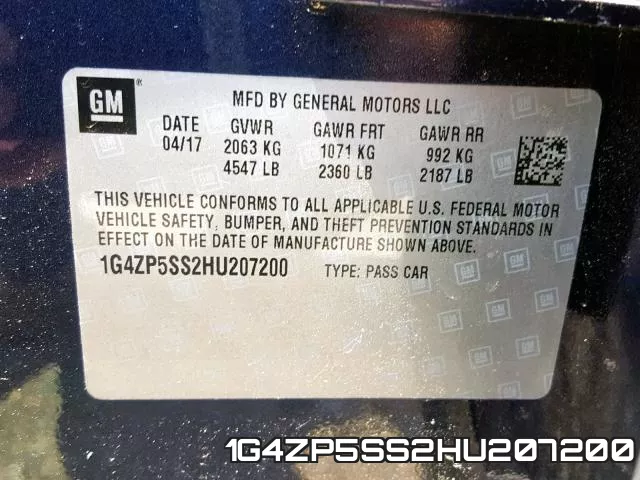 1G4ZP5SS2HU207200 фото 2