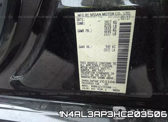 1N4AL3AP3HC203506 фото 10