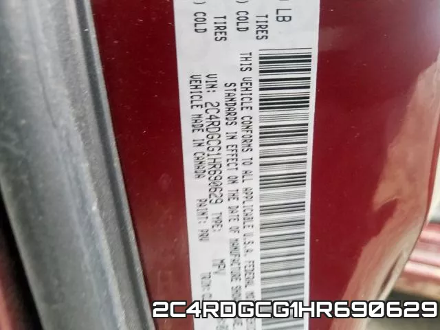 2C4RDGCG1HR690629 фото 2