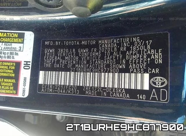 2T1BURHE9HC877900 фото 10