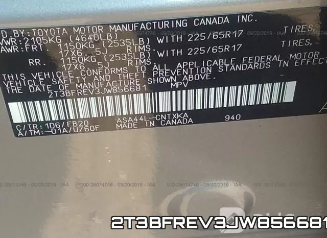 2T3BFREV3JW856681 фото 6