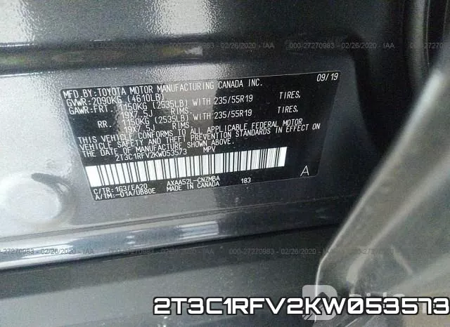 2T3C1RFV2KW053573 фото 10