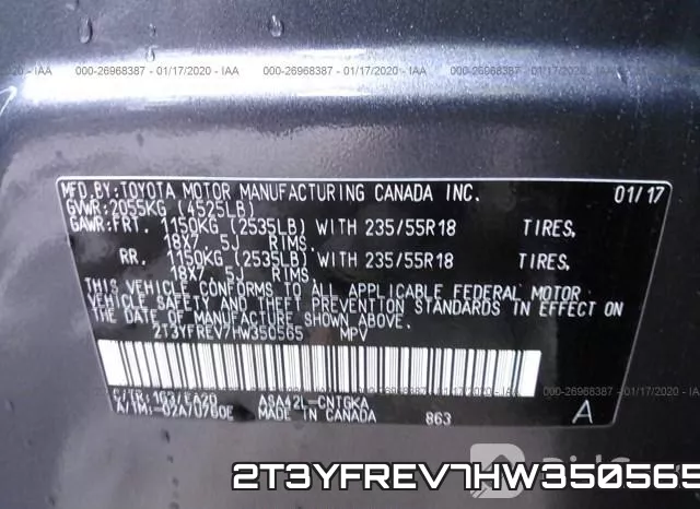 2T3YFREV7HW350565 фото 10