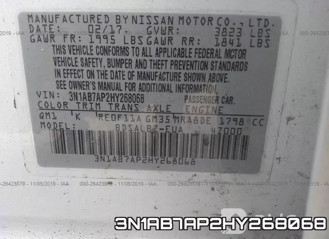 3N1AB7AP2HY268068 фото 10