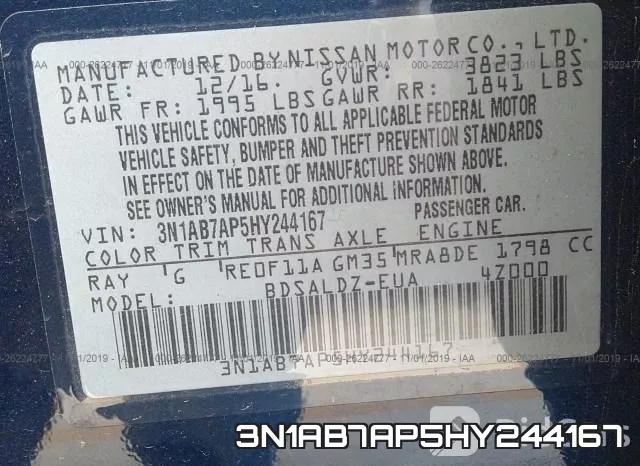 3N1AB7AP5HY244167 фото 6
