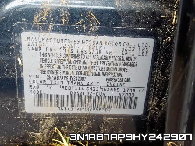 3N1AB7AP9HY242907 фото 2