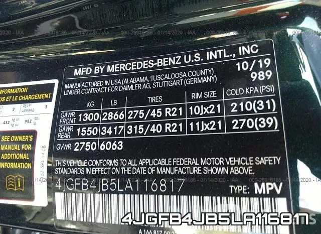 4JGFB4JB5LA116817 фото 6