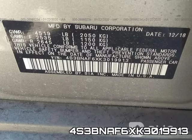 4S3BNAF6XK3019913 фото 10