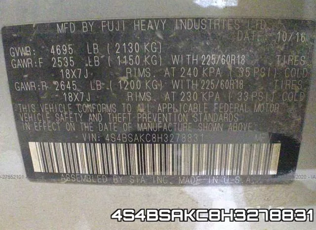 4S4BSAKC8H3278831 фото 7