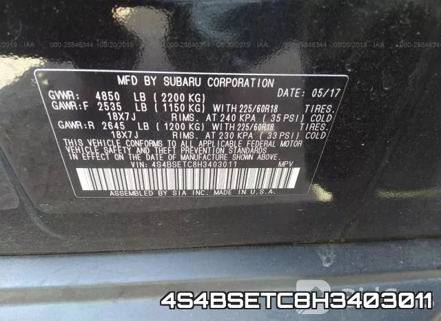 4S4BSETC8H3403011 фото 6
