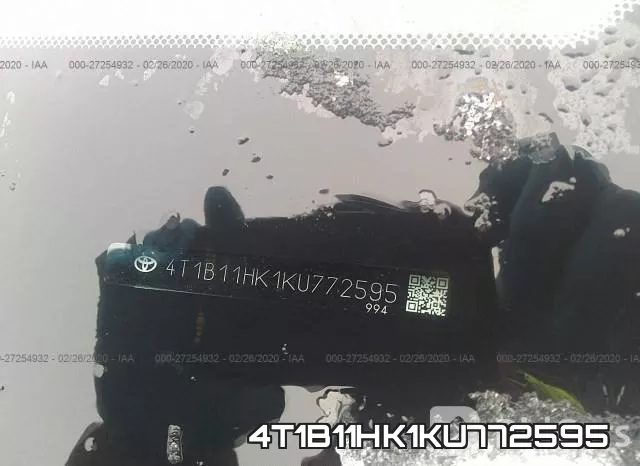 4T1B11HK1KU772595 фото 8