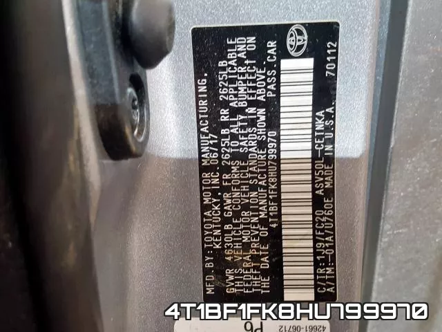 4T1BF1FK8HU799970 фото 2