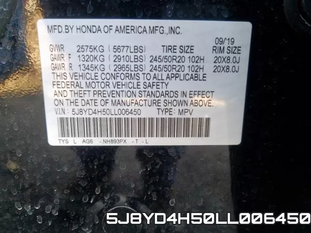 5J8YD4H50LL006450 фото 2