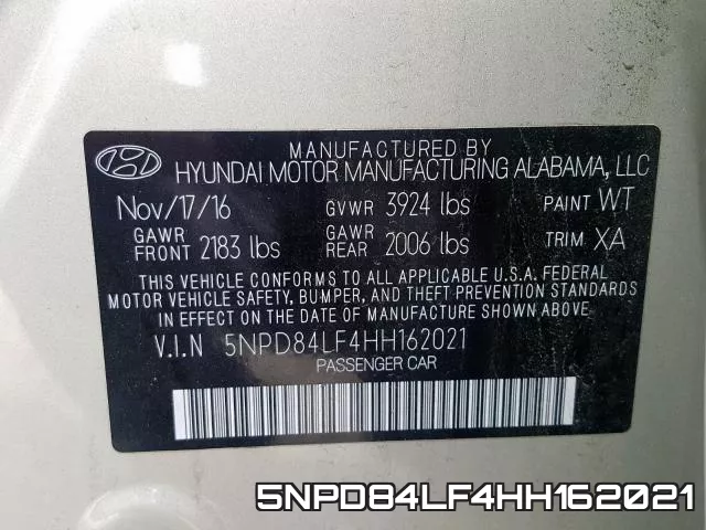 5NPD84LF4HH162021 фото 2