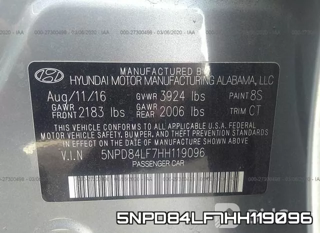 5NPD84LF7HH119096 фото 8