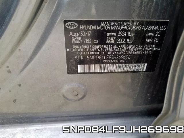 5NPD84LF9JH269698 фото 2