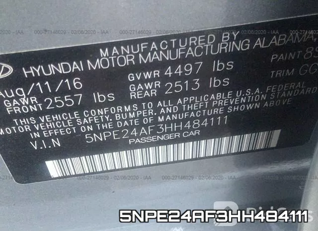5NPE24AF3HH484111 фото 9
