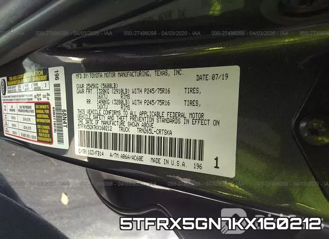 5TFRX5GN7KX160212 фото 10