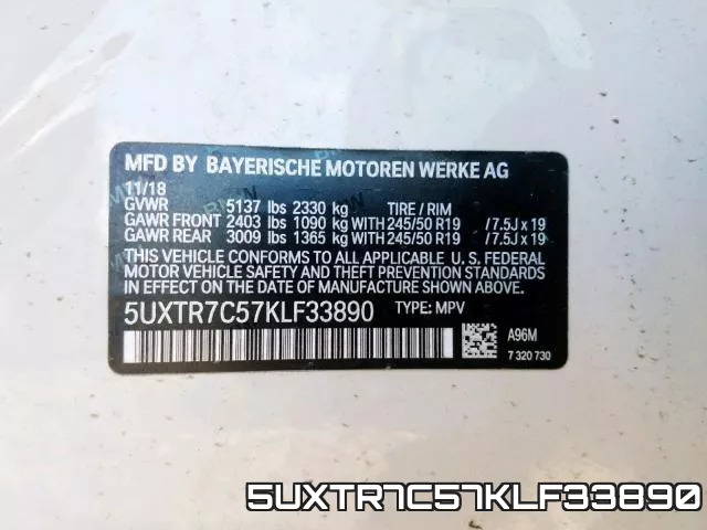 5UXTR7C57KLF33890 фото 2