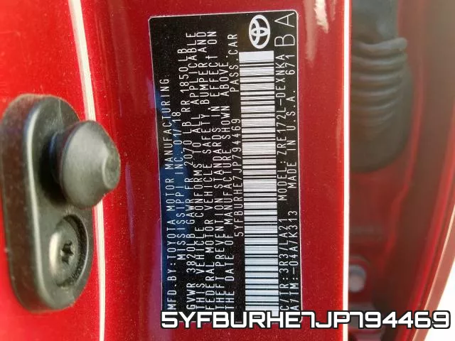 5YFBURHE7JP794469 фото 2