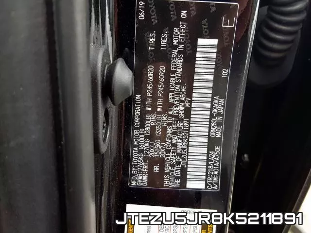 JTEZU5JR8K5211891 фото 2