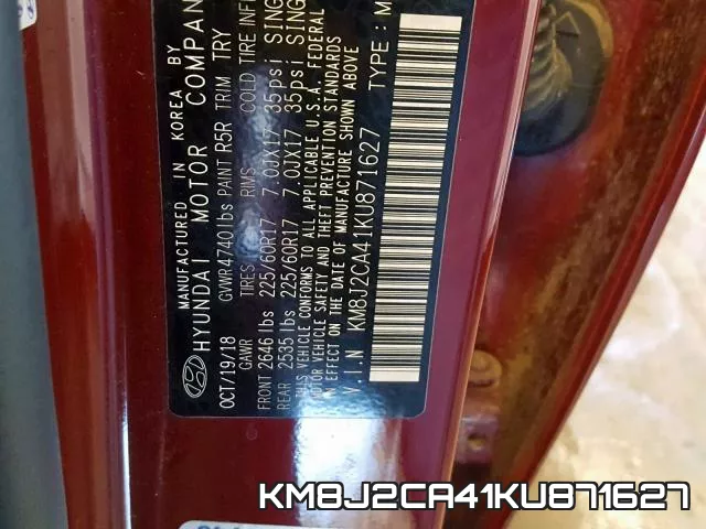 KM8J2CA41KU871627 фото 2