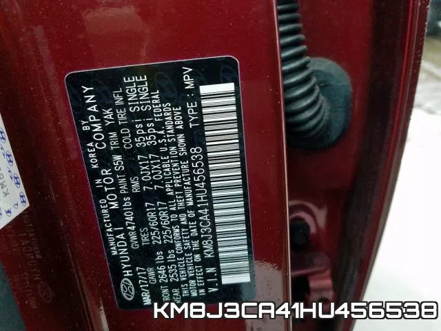KM8J3CA41HU456538 фото 2