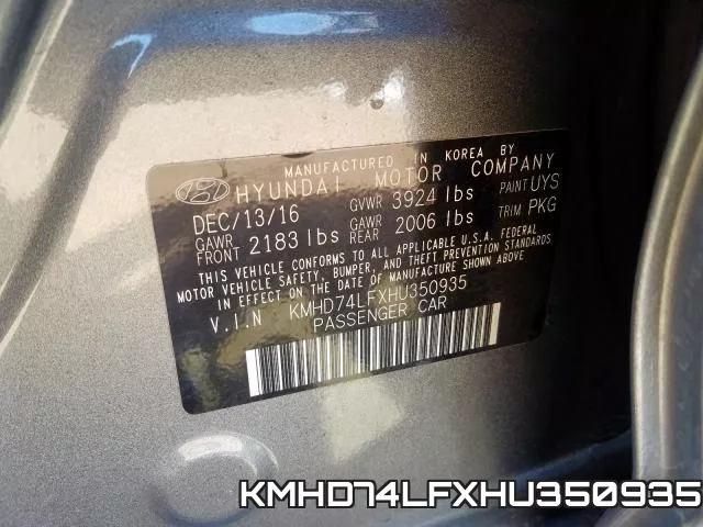 KMHD74LFXHU350935 фото 2