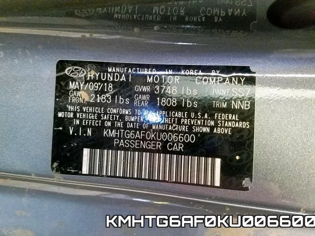 KMHTG6AF0KU006600 фото 2