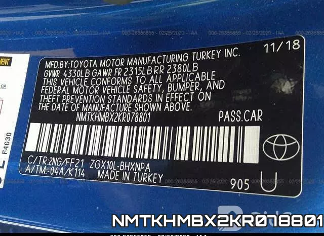 NMTKHMBX2KR078801 фото 10