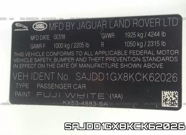 SAJDD1GX8KCK62026 фото 10